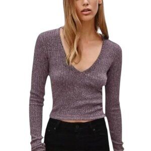 Aritzia Wilfred Free Bittar T-Shirt In Heather Cardamon Size XS